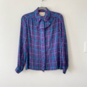 Vintage Pendleton Women’s Country Sophisticates Button Down Plaid Blouse